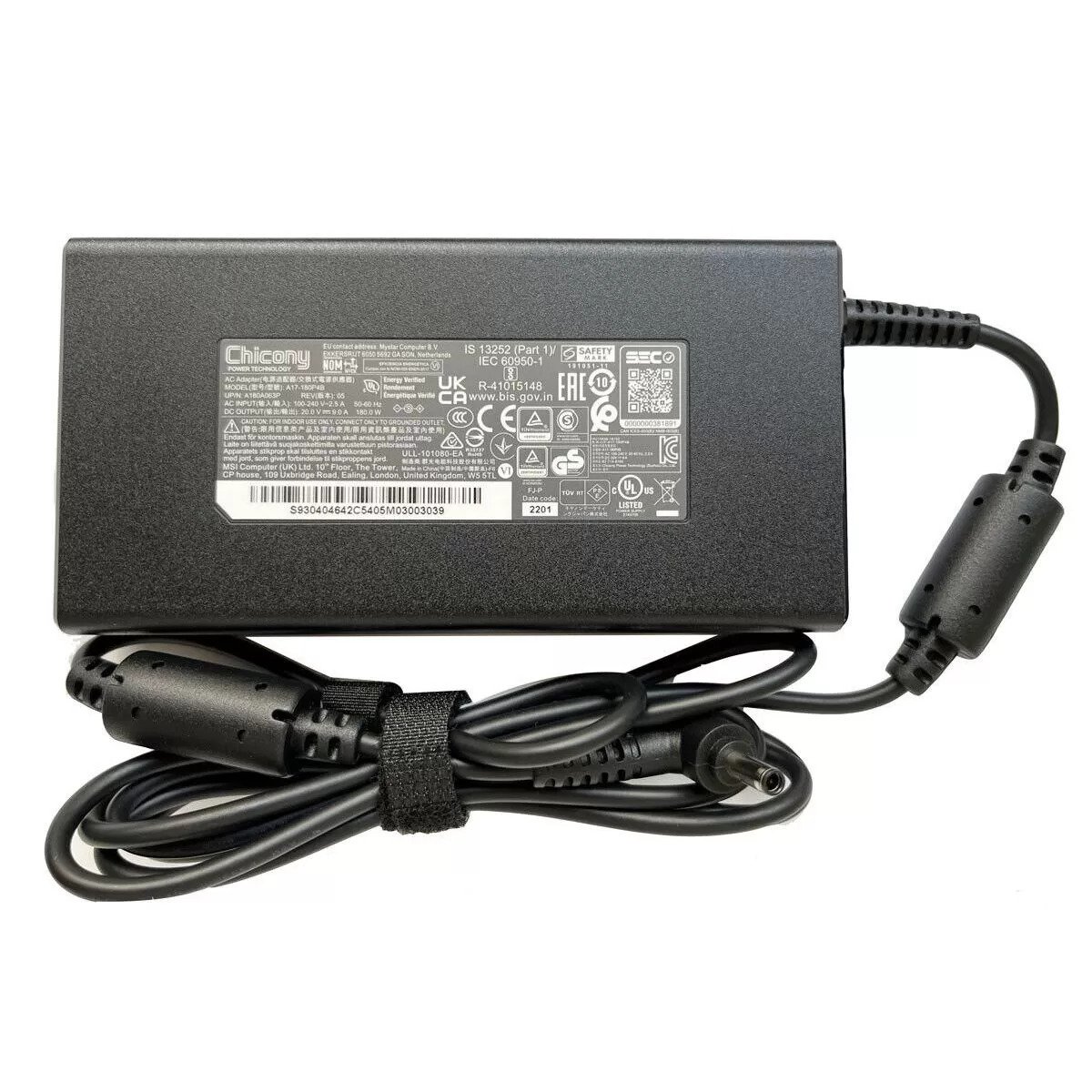 Оригинално Зарядно за лаптоп MSI 20V / 9A / 180W (4.5x3.0x0.7) | JAR Computers Оригинално Зарядно за лаптоп MSI 20V / 9A / 180W (4.5x3.0x0.7)