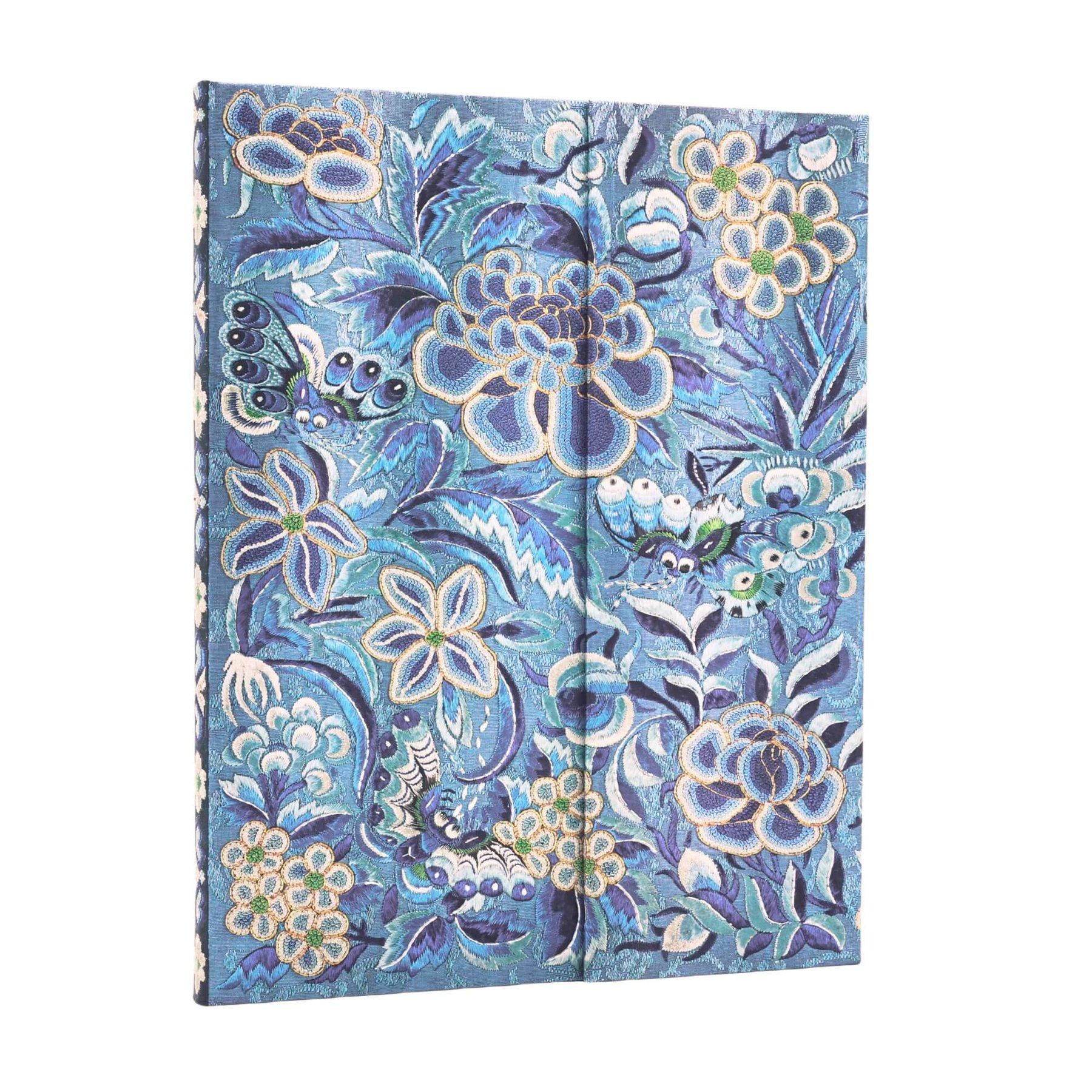 Paperblanks Тефтер Blue Willow, Ultra, широки редове, твърда корица, 72 листа