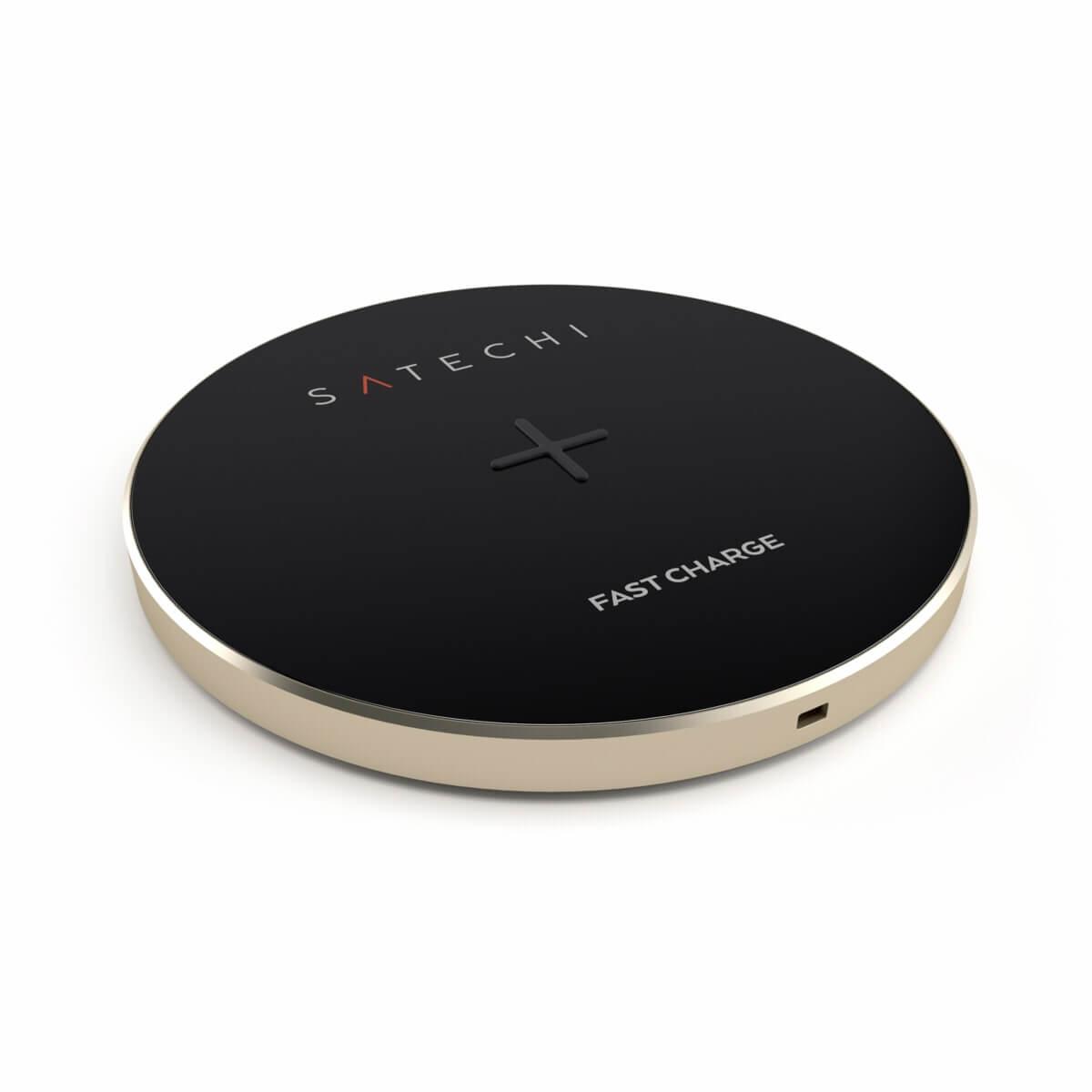 Поставка (пад) за безжично захранване за QI съвместими устройства - Satechi Wireless Charging Pad Fast Charge (златист) | JAR Computers Поставка (пад) за безжично захранване за QI съвместими устройства - Satechi Wireless Charging Pad Fast Charge (златист)