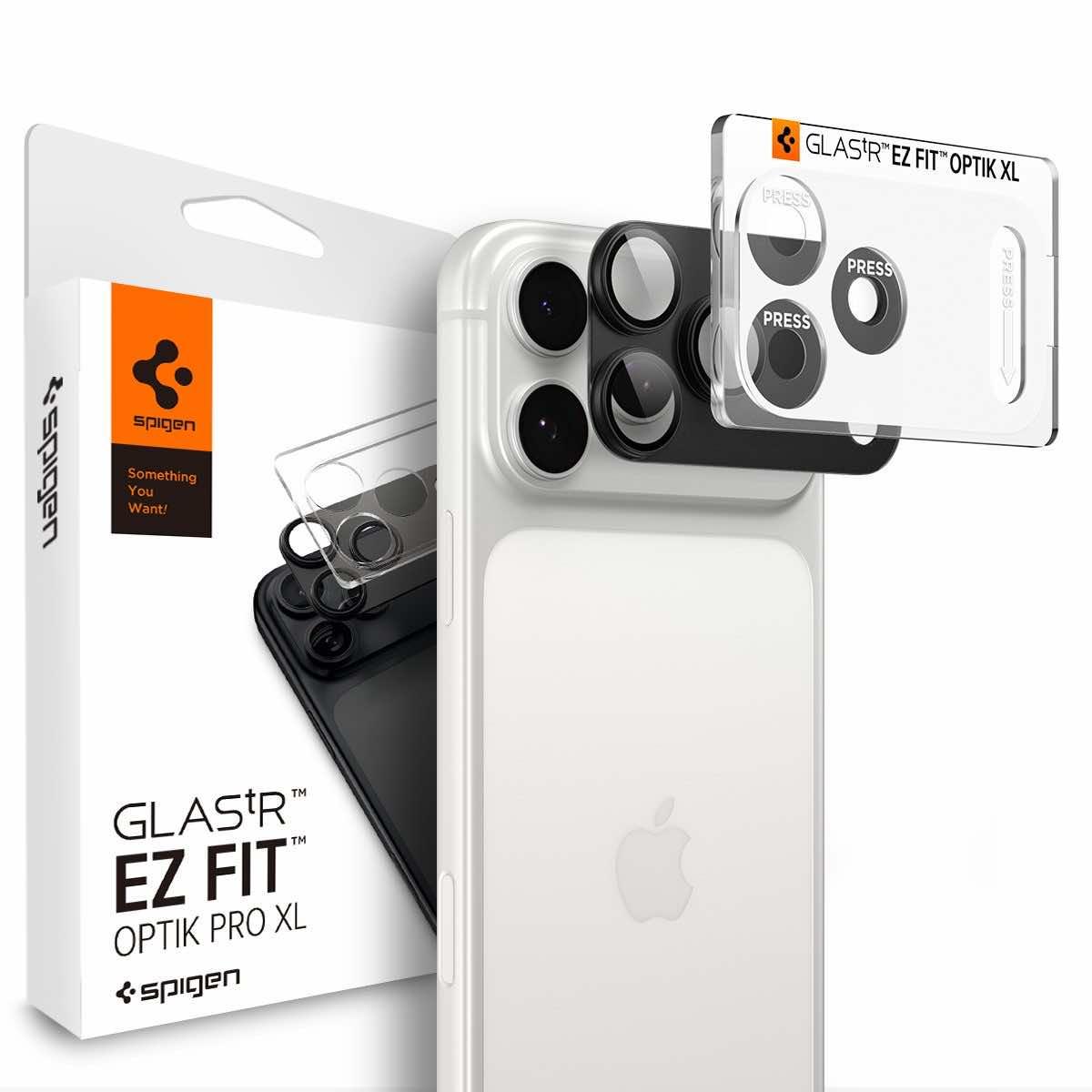 Предпазна плочка за камерата на iPhone 18 Pro - Spigen Glass tR EZ Fit Optik Pro XL (black) | JAR Computers Предпазна плочка за камерата на iPhone 18 Pro - Spigen Glass tR EZ Fit Optik Pro XL (black)