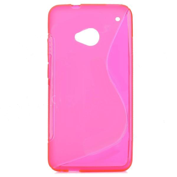 Силиконов калъф за HTC ONE M7 - S-Line Cover Case (розов-прозрачен) | JAR Computers Силиконов калъф за HTC ONE M7 - S-Line Cover Case (розов-прозрачен)