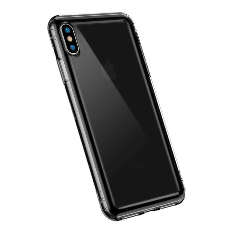 Силиконов TPU калъф с най-висока степен на защита за iPhone XS, iPhone X - Baseus Safety Airbags Case (черен) | JAR Computers Силиконов TPU калъф с най-висока степен на защита за iPhone XS, iPhone X - Baseus Safety Airbags Case (черен)