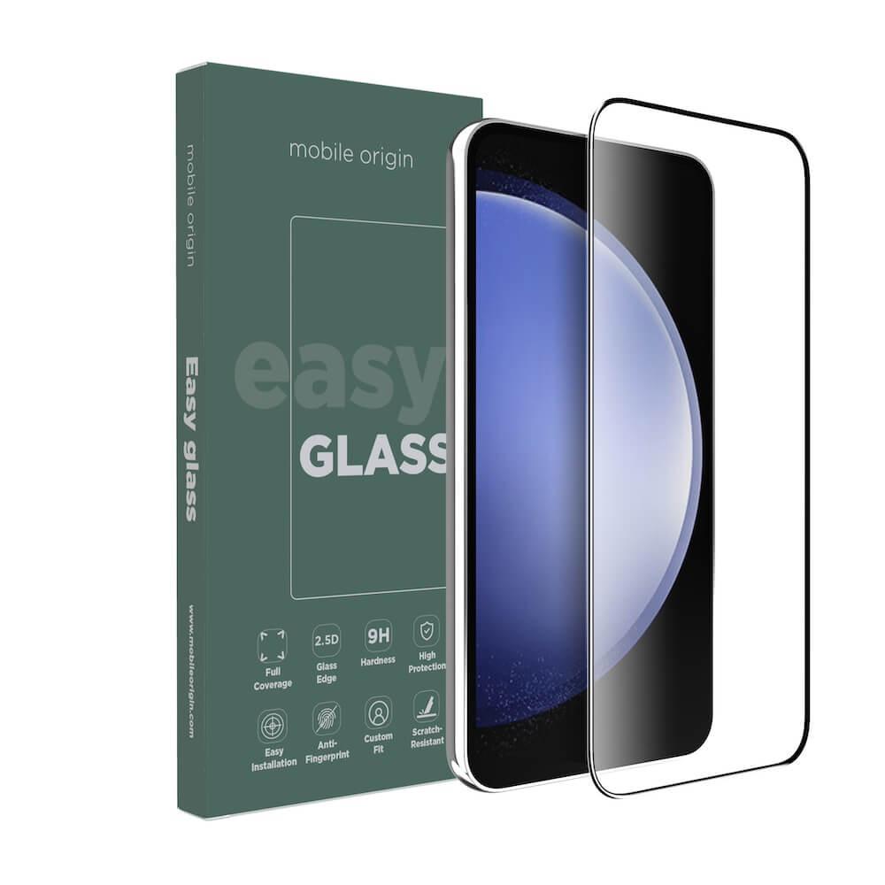 Стъклено защитно покритие за дисплея на Samsung Galaxy S24 FE - Mobile Origin EasyGlass Full Cover Tempered Glass (черен-прозрачен) | JAR Computers Стъклено защитно покритие за дисплея на Samsung Galaxy S24 FE - Mobile Origin EasyGlass Full Cover Tempered Glass (черен-прозрачен)