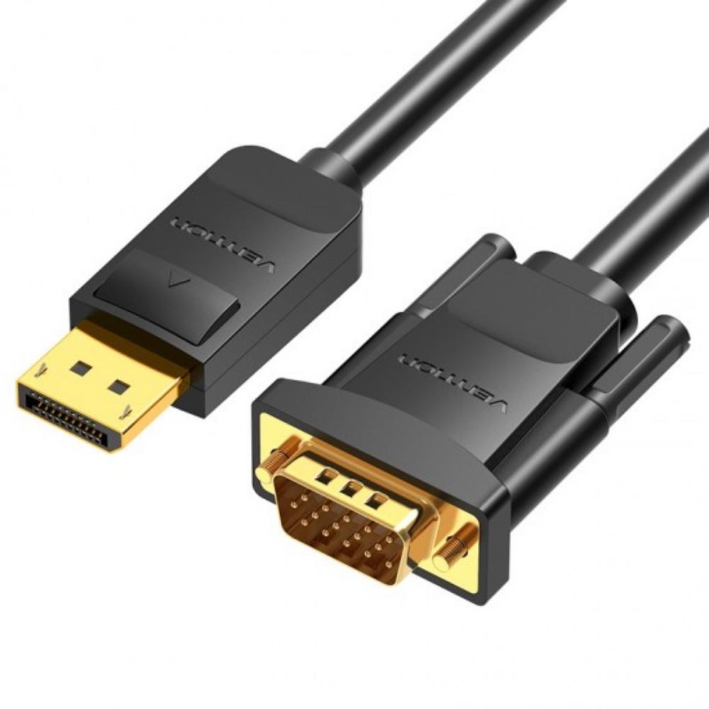 VENTION DisplayPort to VGA Cable 3M Black (HBLBI) (VENHBLBI) | JAR Computers VENTION DisplayPort to VGA Cable 3M Black (HBLBI) (VENHBLBI)