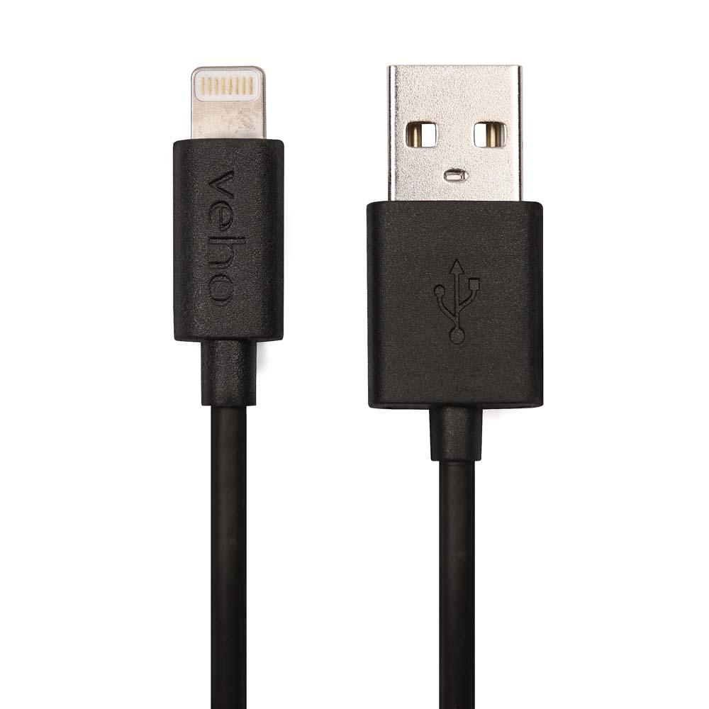 20 см. USB кабел за iPhone, iPad, iPod с Lightning - Veho Pebble Lightning to USB Cable (черен) | JAR Computers 20 см. USB кабел за iPhone, iPad, iPod с Lightning - Veho Pebble Lightning to USB Cable (черен)
