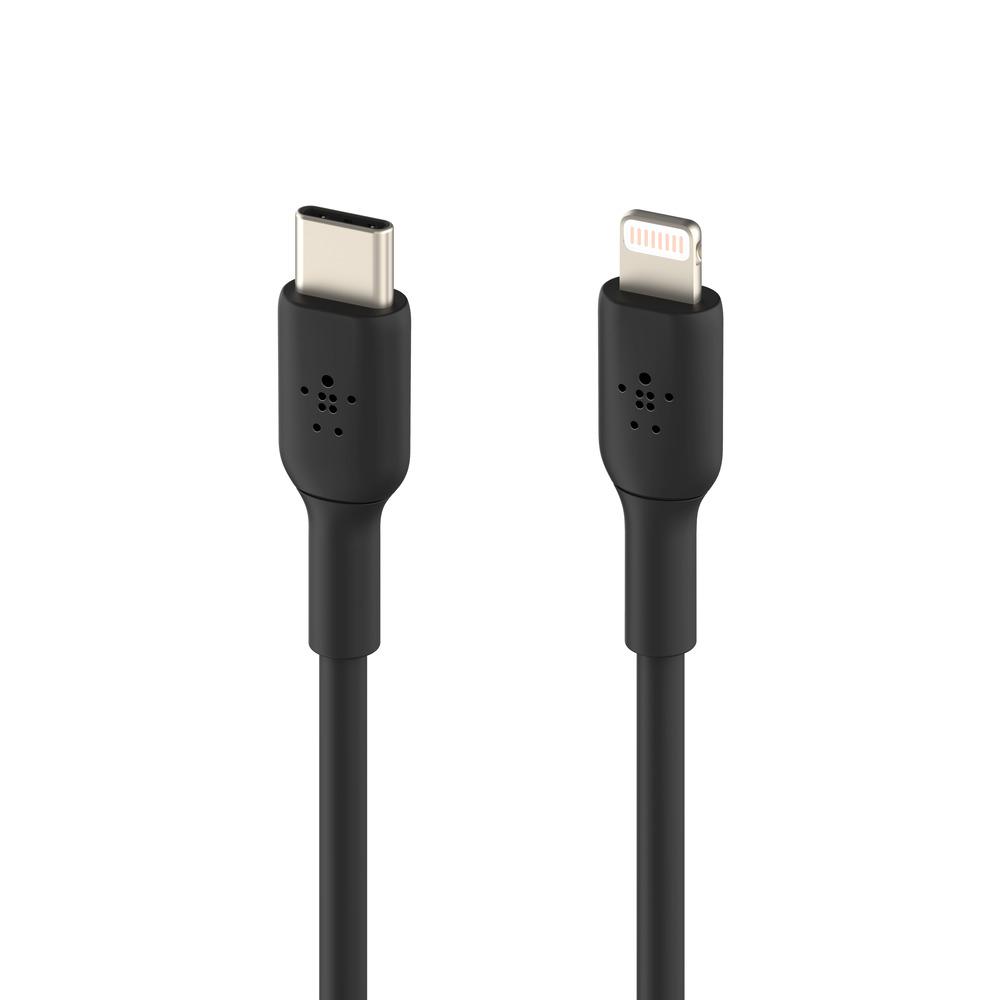 Belkin BOOST CHARGE USB-C to Lightning Cable, PVC - 1M - Black | JAR Computers Belkin BOOST CHARGE USB-C to Lightning Cable, PVC - 1M - Black