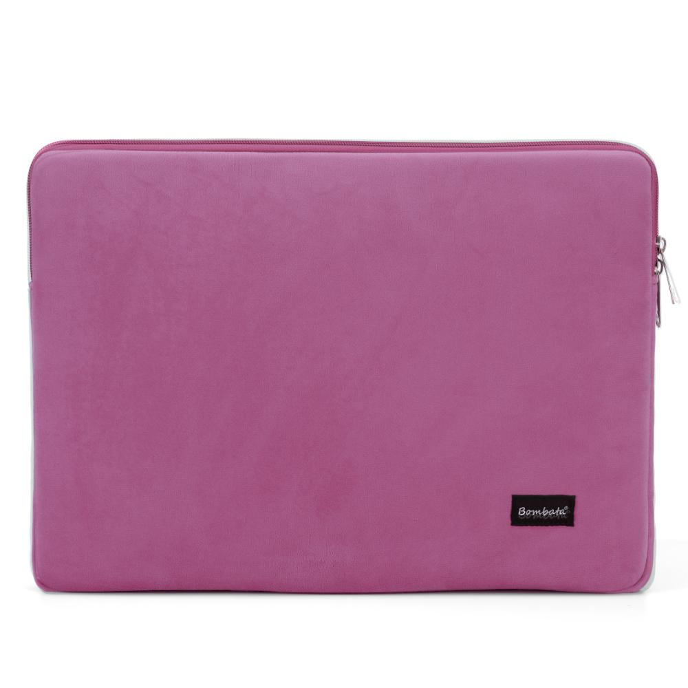 Чанта Bombata Sleeve Velvet 15-16 inch Dark pink