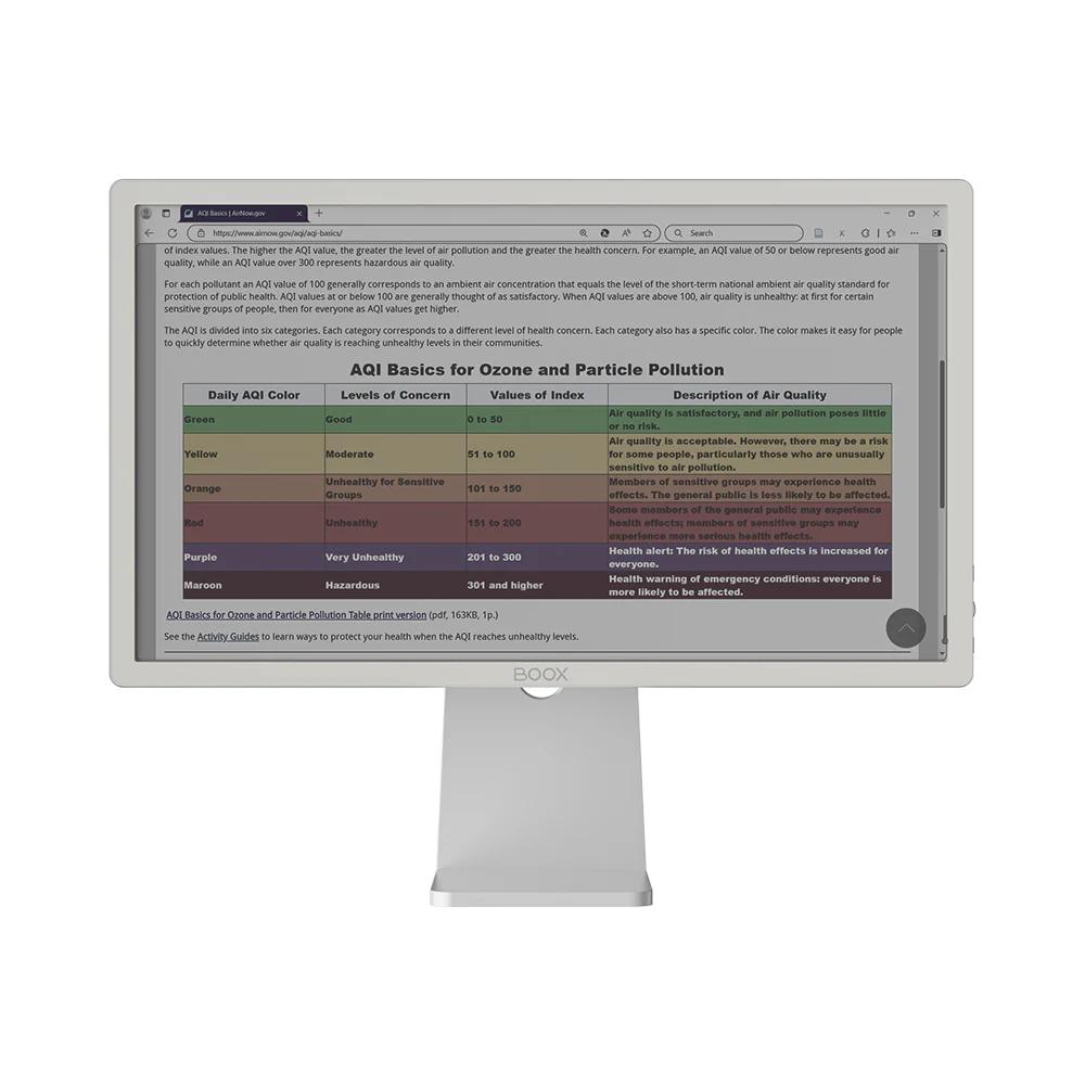 Графичен монитор BOOX Mira Pro 25.3" Color Version E-Ink, Бял