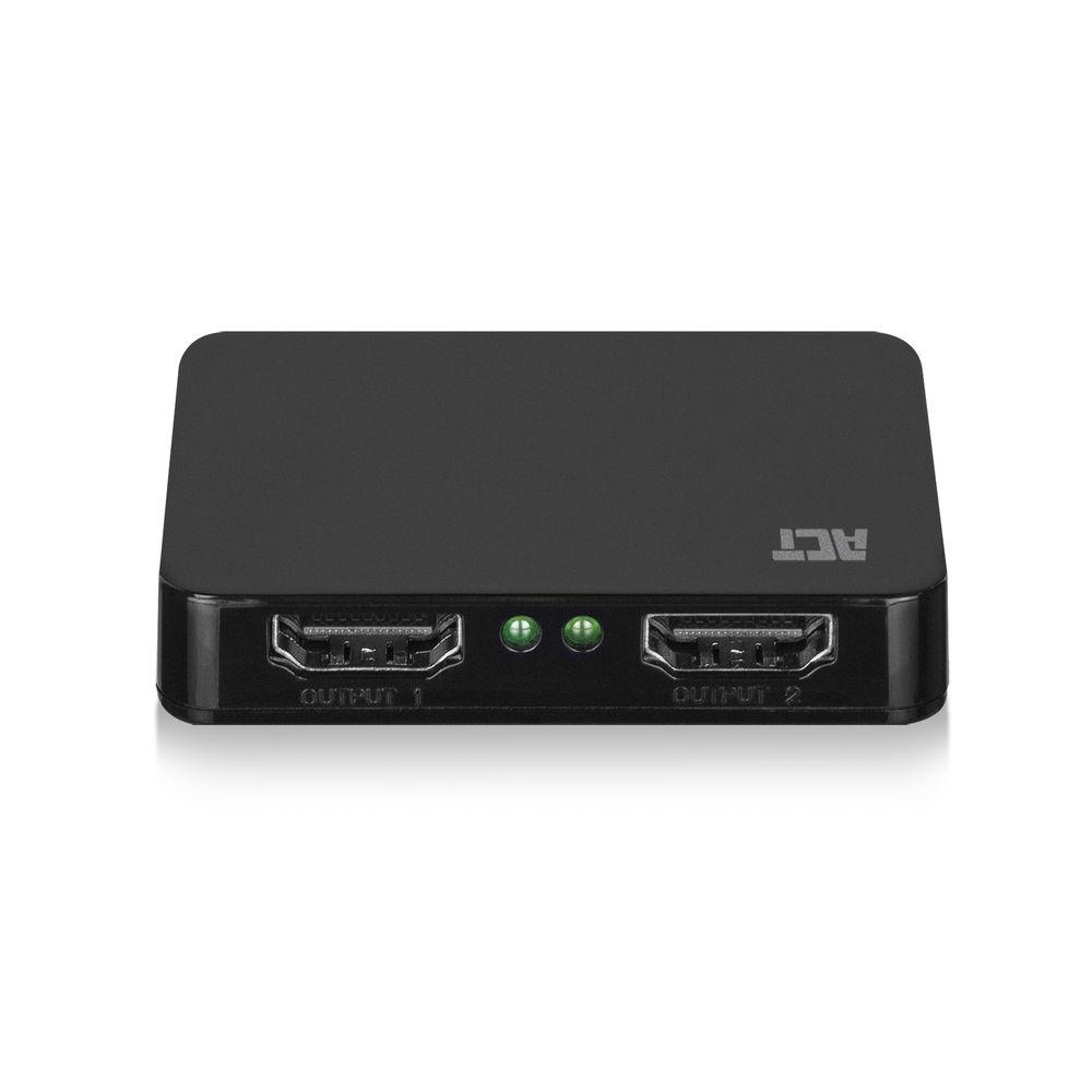 HDMI Сплитер ACT AC7835, 1/2, 4K@30Hz, USB, Черен | JAR Computers HDMI Сплитер ACT AC7835, 1/2, 4K@30Hz, USB, Черен