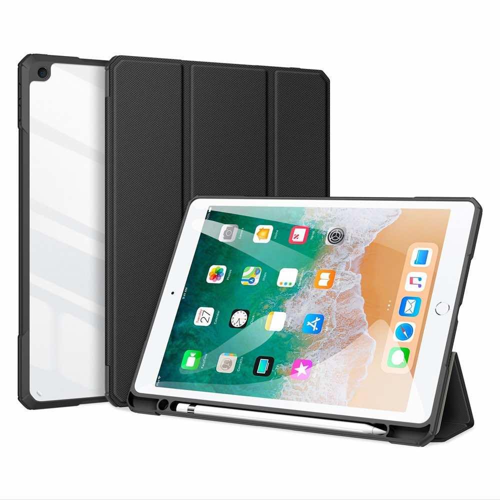 Хибриден удароустойчив кейс с отделение за Apple Pencil за iPad 6 (2018), iPad 5 (2017) - DUX DUCIS Toby Tablet Case (черен) | JAR Computers Хибриден удароустойчив кейс с отделение за Apple Pencil за iPad 6 (2018), iPad 5 (2017) - DUX DUCIS Toby Tablet Case (черен)