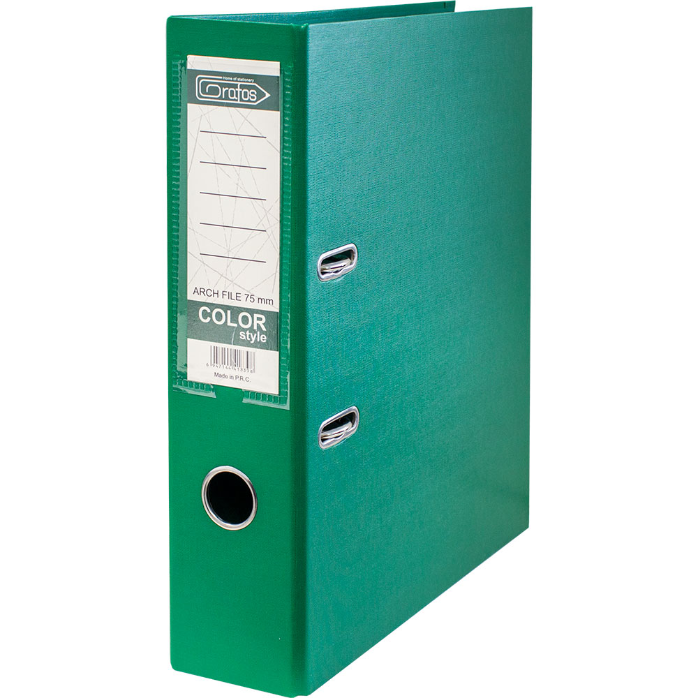 Класьор GRAFOS COLOR PP A4 8см зелен | JAR Computers Класьор GRAFOS COLOR PP A4 8см зелен
