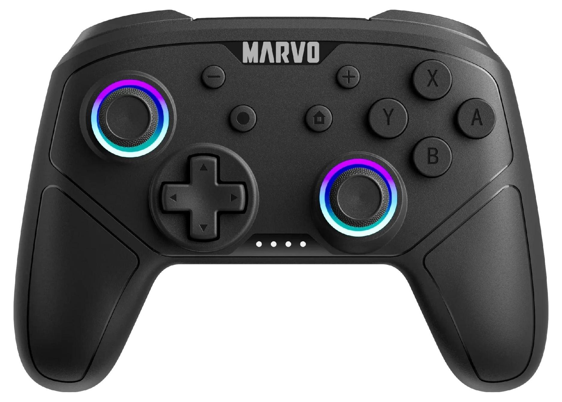 Контролер Marvo - GT-80 Pact 60, безжичен, PS4/PC/Switch, черен | JAR Computers Контролер Marvo - GT-80 Pact 60, безжичен, PS4/PC/Switch, черен