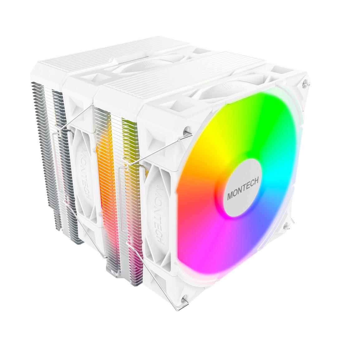 Montech NX600 ARGB Процесор Въздушен охладител 12 см Бяла 1 броя | JAR Computers Montech NX600 ARGB Процесор Въздушен охладител 12 см Бяла 1 броя