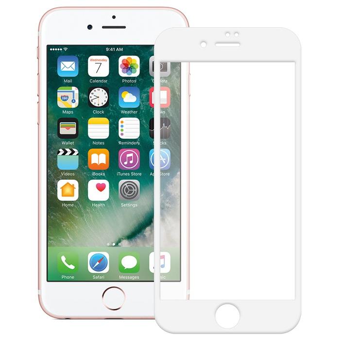 Обхващащо и ръбовете стъклено защитно покритие за дисплея на iPhone 8 Plus, iPhone 7 Plus - Premium Full Screen Tempered Glass (бял) | JAR Computers Обхващащо и ръбовете стъклено защитно покритие за дисплея на iPhone 8 Plus, iPhone 7 Plus - Premium Full Screen Tempered Glass (бял)