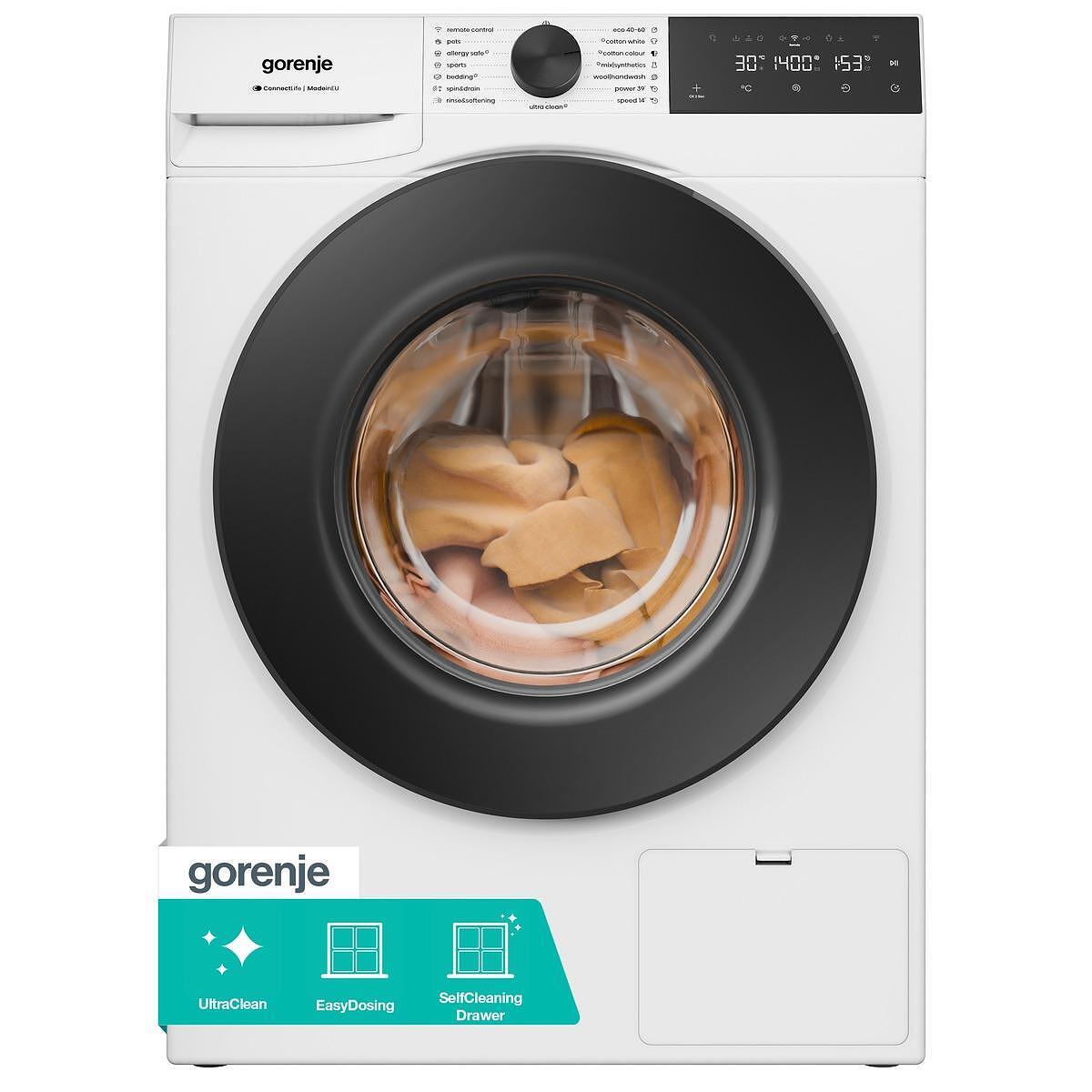 Пералня Gorenje WG494A11 , 1400 об./мин., 9.00 kg, A , Бял