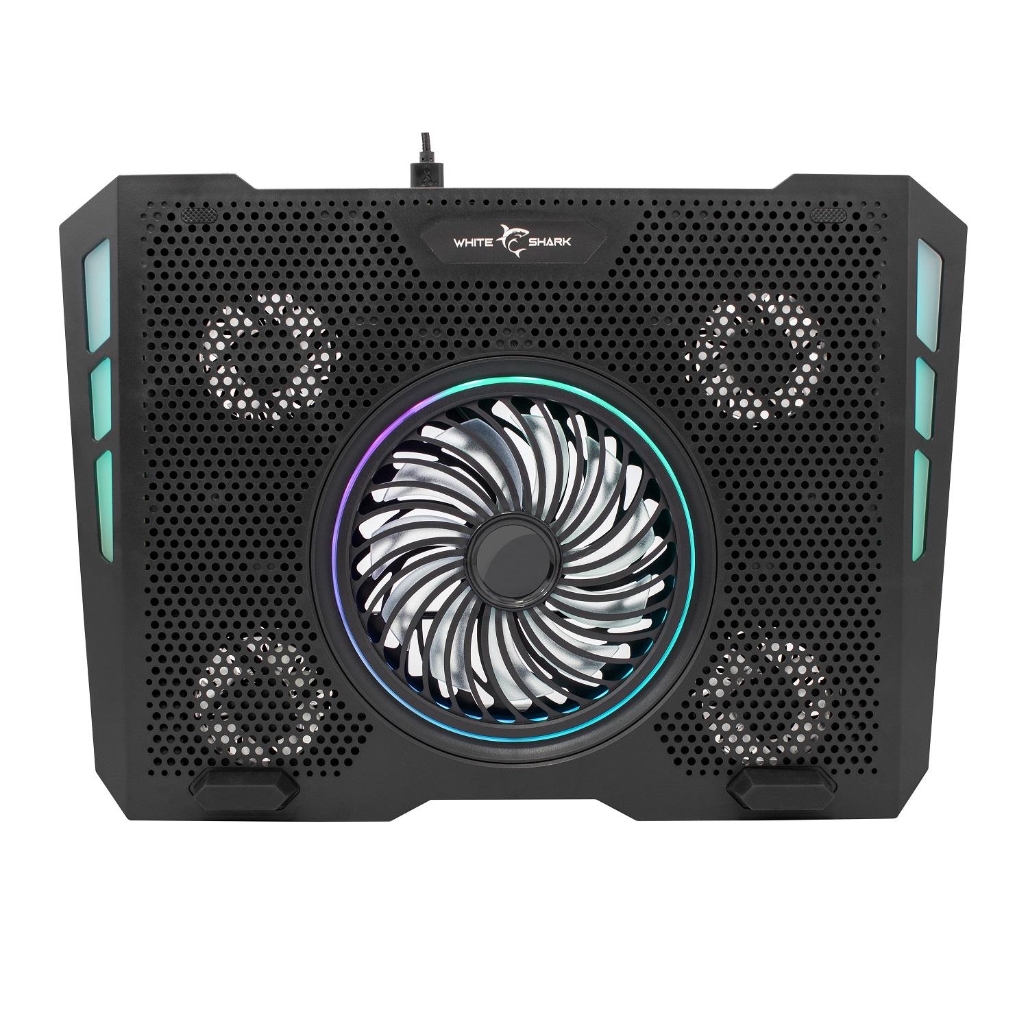 $$$SBOX AURORA :: Стойка с 5 вентилатори, White Shark GCP-13 , AURORA, охлаждащата подложка за лаптоп, черен$$$