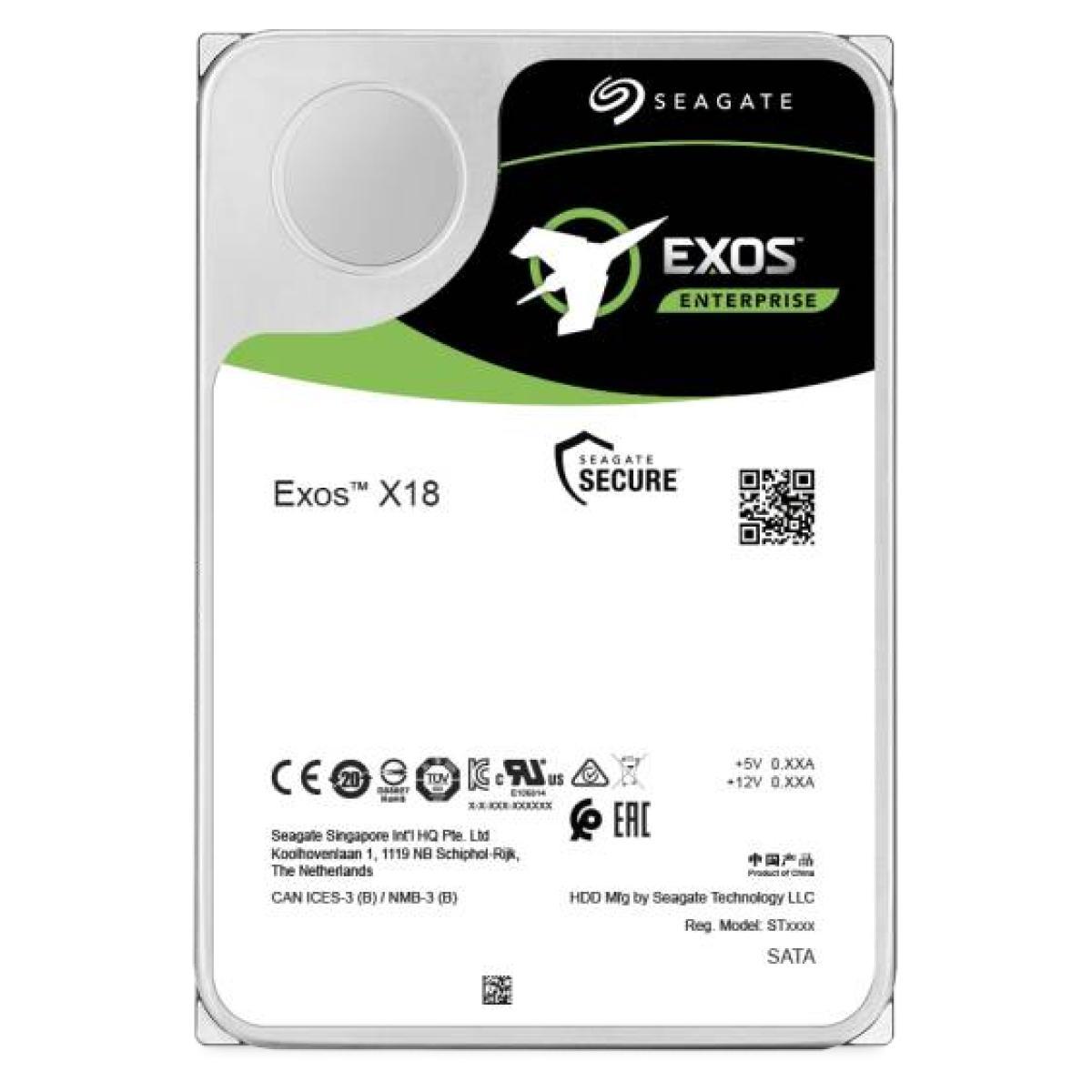 Seagate Exos X18 internal hard drive 16 TB 7200 RPM 256 MB 3.5" SAS | JAR Computers Seagate Exos X18 internal hard drive 16 TB 7200 RPM 256 MB 3.5" SAS