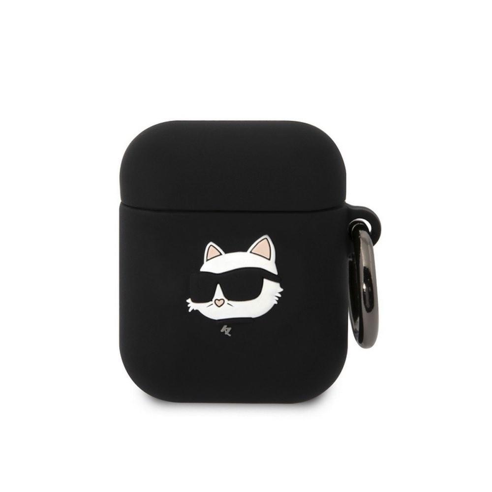 Силиконов калъф с карабинер за Apple AirPods и Apple AirPods 2 - Karl Lagerfeld AirPods 3D Logo NFT Choupette Head Silicone Case (черен) | JAR Computers Силиконов калъф с карабинер за Apple AirPods и Apple AirPods 2 - Karl Lagerfeld AirPods 3D Logo NFT Choupette Head Silicone Case (черен)