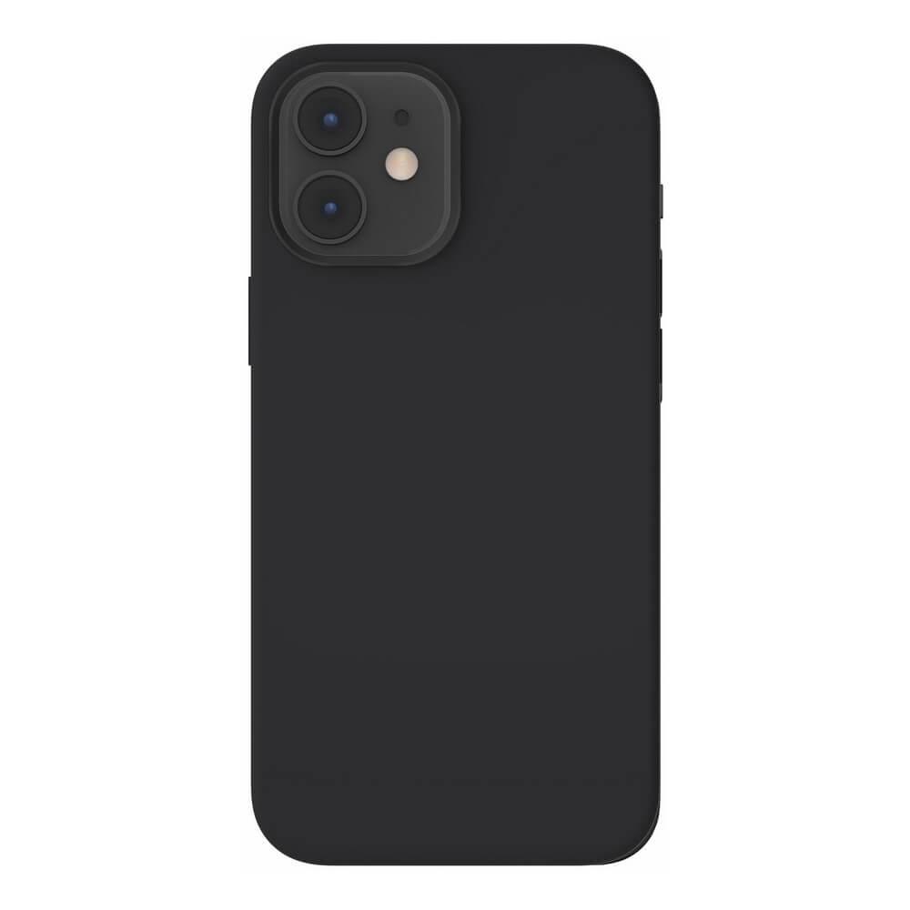 Тънък силиконов кейс с вграден магнитен конектор (MagSafe) за iPhone 12 mini - SwitchEasy MagSkin Case (черен) | JAR Computers Тънък силиконов кейс с вграден магнитен конектор (MagSafe) за iPhone 12 mini - SwitchEasy MagSkin Case (черен)