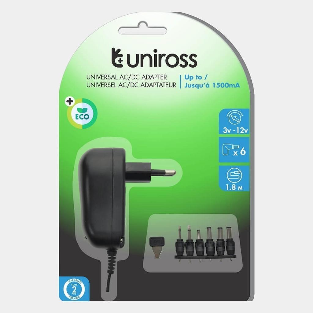 Универсално зарядно 220V Uniross USMPS004EU 18W | JAR Computers Универсално зарядно 220V Uniross USMPS004EU 18W