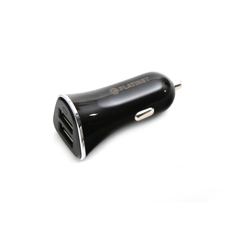 Зарядно за кола с 2 x USB порта (100 см) - Platinet Car Charger 2 x USB 3.4A with MicroUSB Cable 1m (черен) | JAR Computers Зарядно за кола с 2 x USB порта (100 см) - Platinet Car Charger 2 x USB 3.4A with MicroUSB Cable 1m (черен)