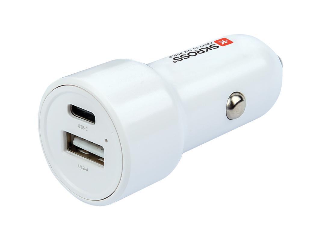 Зарядно за кола SKROSS, USB-A, USB-C, PD, 65W | JAR Computers Зарядно за кола SKROSS, USB-A, USB-C, PD, 65W
