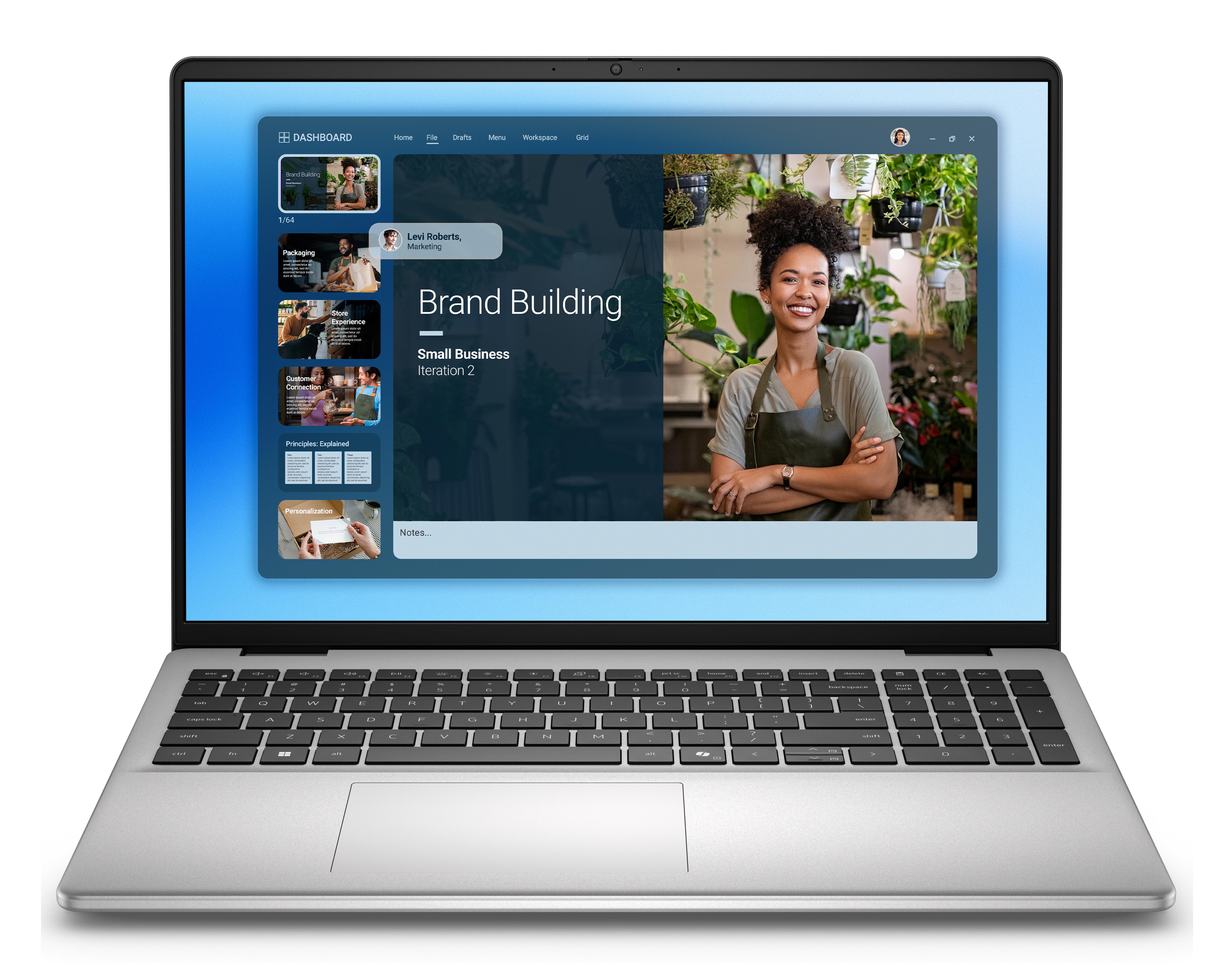 DELL EMCDC16251 Intel Core 7 150U Ноутбук 40,6 см (16") Full HD+ 16 GB DDR5-SDRAM 512 GB SSD Wi-Fi 6E (802.11ax) Windows 11 Pro Платина, Сребърен