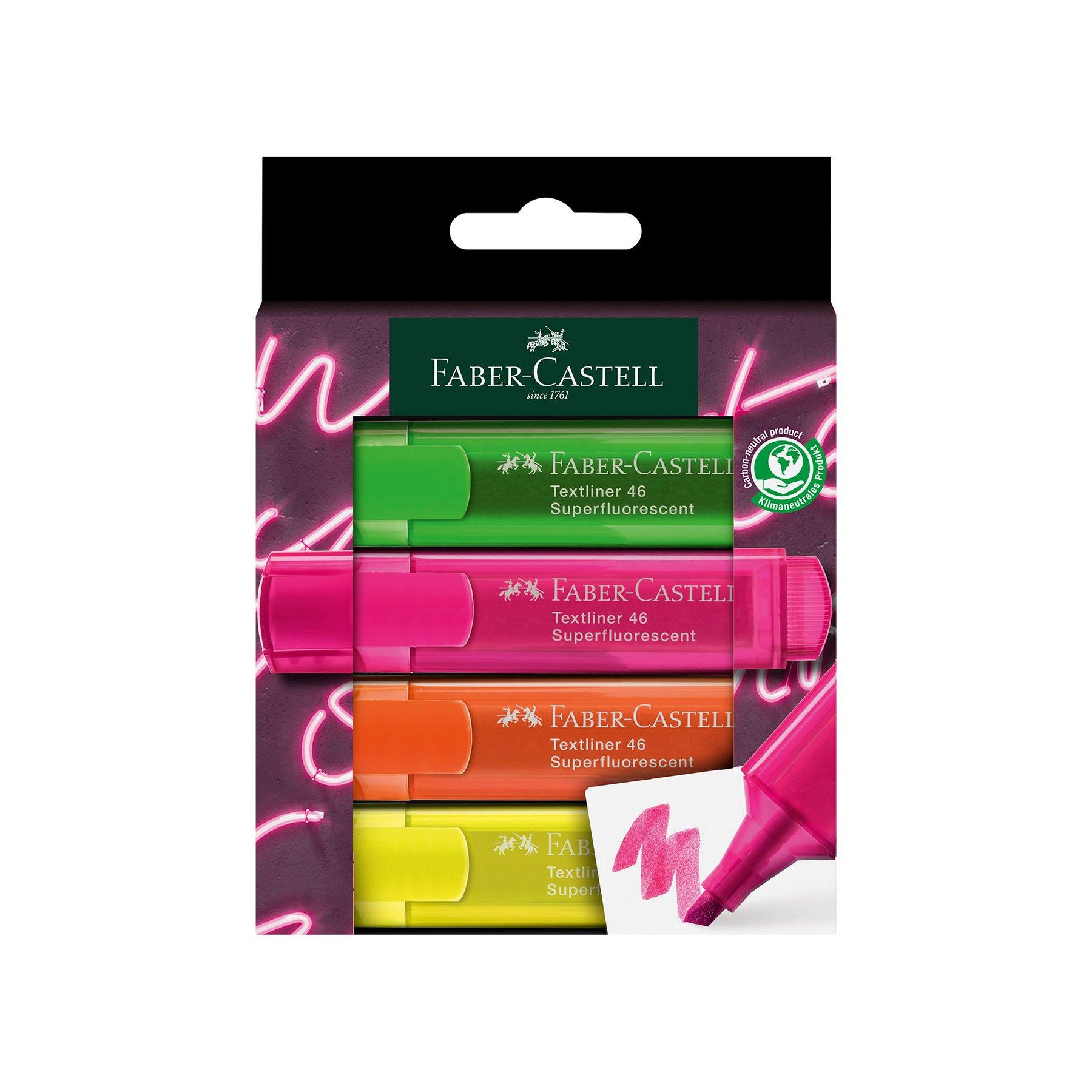 Faber-Castell Текст маркер 1546, неон, 4 цвята, в картонена кутия | JAR Computers Faber-Castell Текст маркер 1546, неон, 4 цвята, в картонена кутия