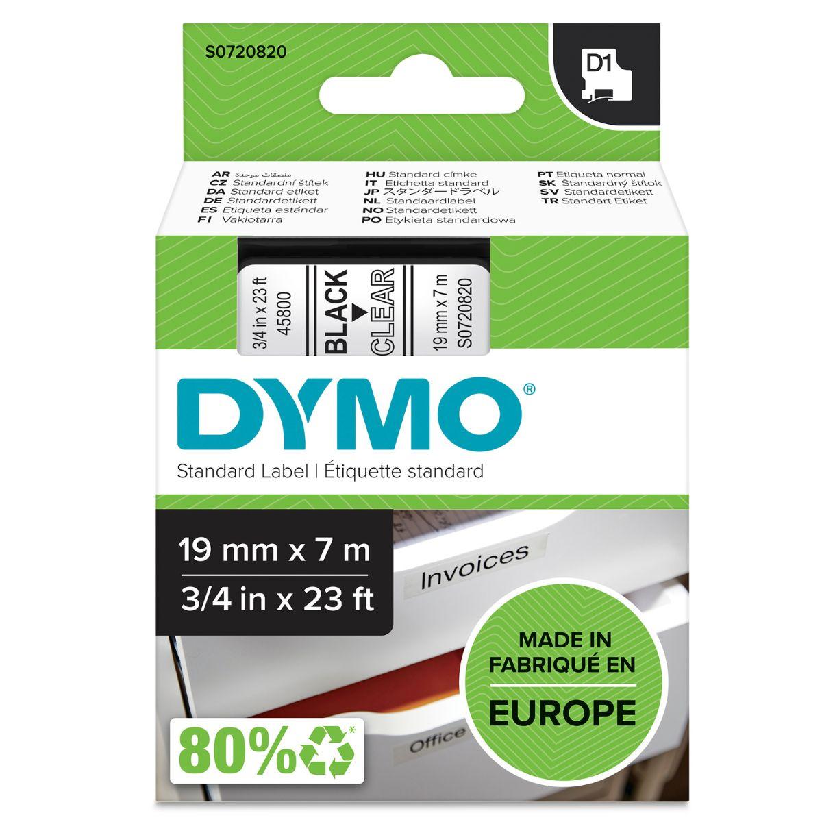 Лента за етикетни принтери Dymo Ribbon 45800 / S0720820 - Black on transparent - PN S0720820 | JAR Computers Лента за етикетни принтери Dymo Ribbon 45800 / S0720820 - Black on transparent - PN S0720820