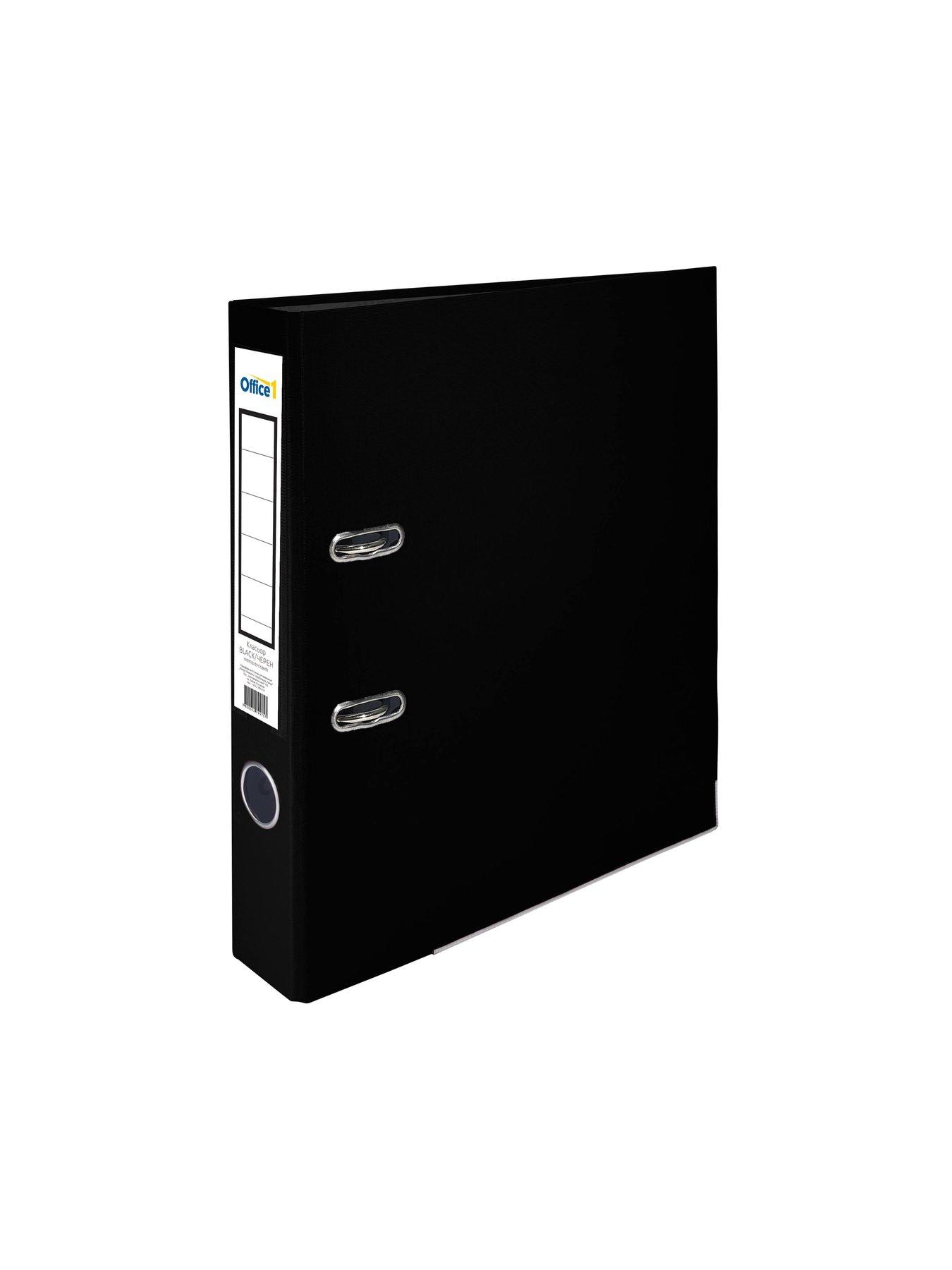 Office 1 Класьор, 5 cm, PP, с метален кант, несглобен, черен, 50 броя | JAR Computers Office 1 Класьор, 5 cm, PP, с метален кант, несглобен, черен, 50 броя