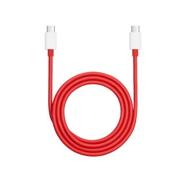 OnePlus WarpCharge DL149 USB-C to USB Cable 65W - USB-C към USB-C кабел за устройства с USB-C порт (150 см) (червен)