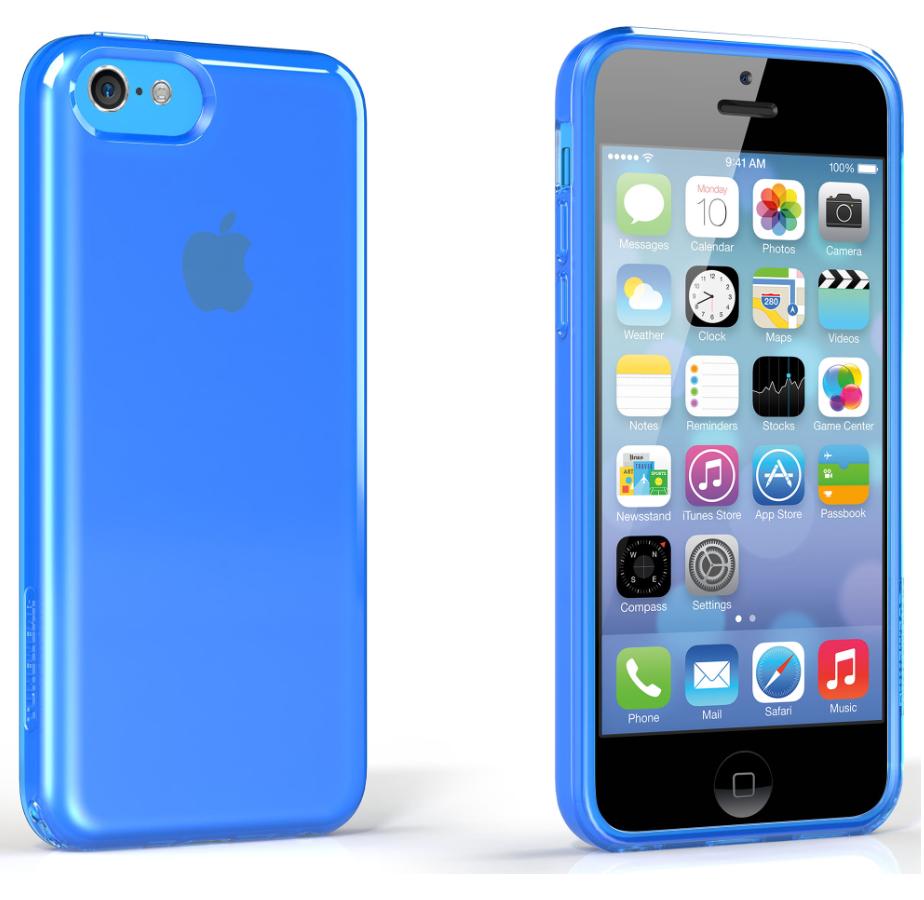 Силиконов калъф с фолио и аксесоари за iPhone 5C - Tunewear Softshell (син) | JAR Computers Силиконов калъф с фолио и аксесоари за iPhone 5C - Tunewear Softshell (син)