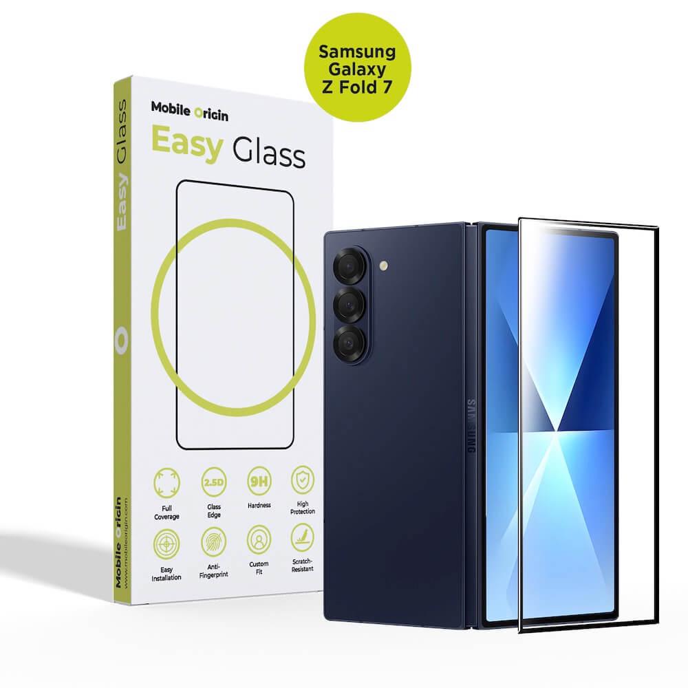 Стъклено защитно покритие за външния дисплей на Samsung Galaxy Z Fold7 - Mobile Origin EasyGlass Full Cover Tempered Glass (черен-прозрачен) | JAR Computers Стъклено защитно покритие за външния дисплей на Samsung Galaxy Z Fold7 - Mobile Origin EasyGlass Full Cover Tempered Glass (черен-прозрачен)