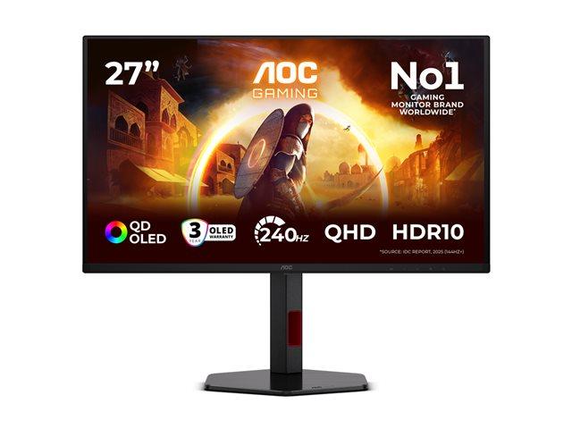 AOC Q27G4ZDR 27inch OLED 2560x1440 240Hz Adaptive Sync Response time GtG 0.03ms 2 x USB-A 1 x USB-B HDMI 2.1 x 2 DisplayPort 1.4 x 1 | JAR Computers AOC Q27G4ZDR 27inch OLED 2560x1440 240Hz Adaptive Sync Response time GtG 0.03ms 2 x USB-A 1 x USB-B HDMI 2.1 x 2 DisplayPort 1.4 x 1