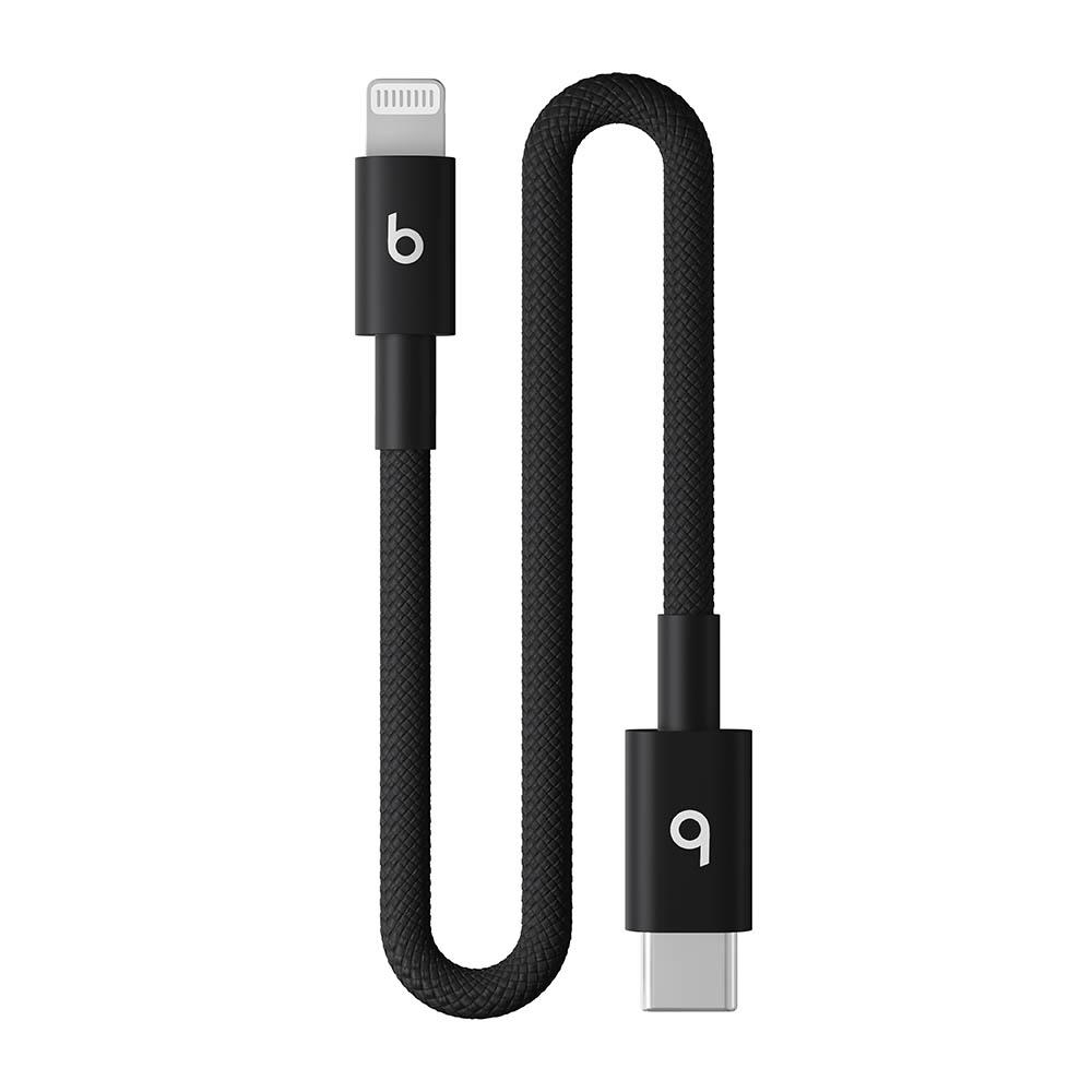 Beats USB-C to Lightning Woven Short Cable (20 cm) - Bolt Black | JAR Computers Beats USB-C to Lightning Woven Short Cable (20 cm) - Bolt Black