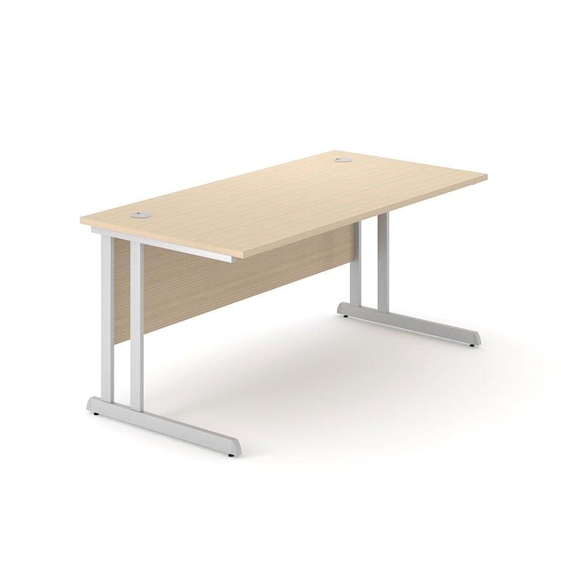 Бюро Narbutas Optima C, 1400 х 800 х 720 mm, ПДЧ 25 mm, метални крака, меламин избелен дъб