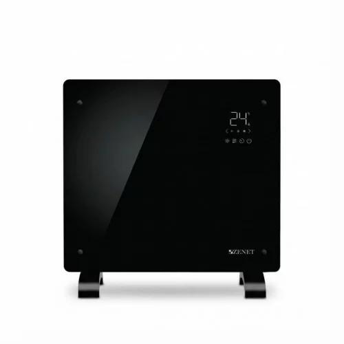 Черен стъклен конвектор Zenet 523, подов и стенен конвектор 1000W | JAR Computers Черен стъклен конвектор Zenet 523, подов и стенен конвектор 1000W