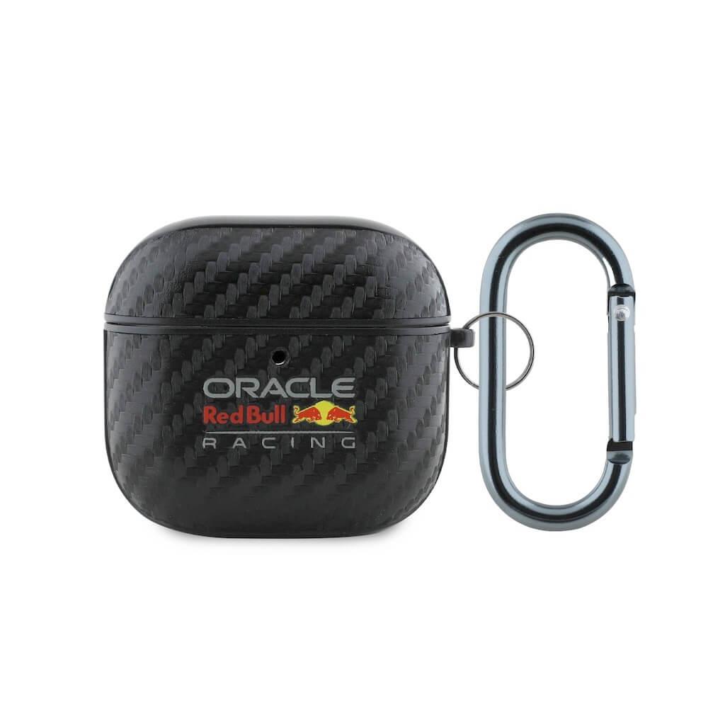 Дизайнерски кожен кейс за Apple Airpods 4 - Red Bull PU Carbon Leather Case (черен) | JAR Computers Дизайнерски кожен кейс за Apple Airpods 4 - Red Bull PU Carbon Leather Case (черен)