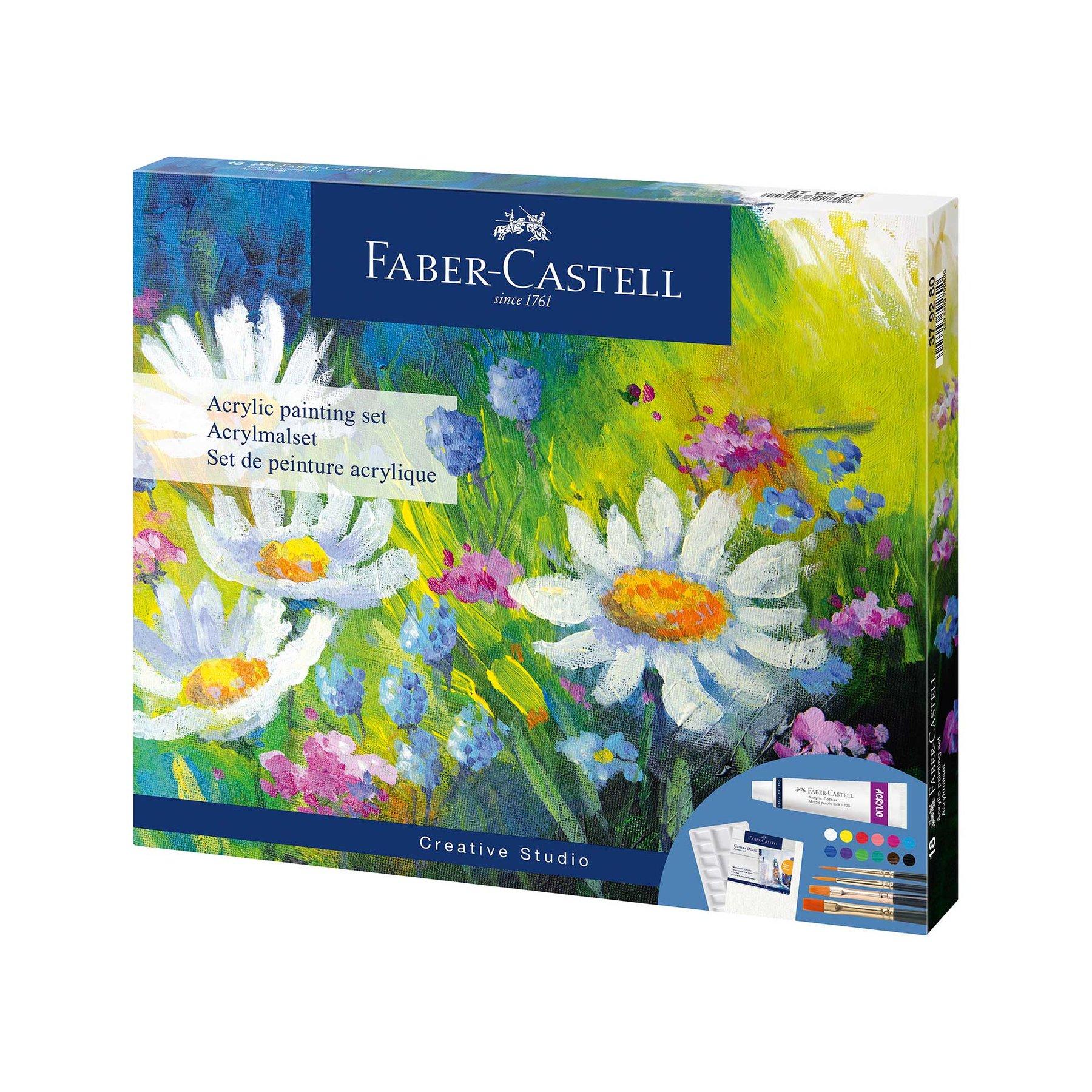 Faber-Castell Акрилни бои Creative Studio, 18 броя, с платно за рисуване | JAR Computers Faber-Castell Акрилни бои Creative Studio, 18 броя, с платно за рисуване