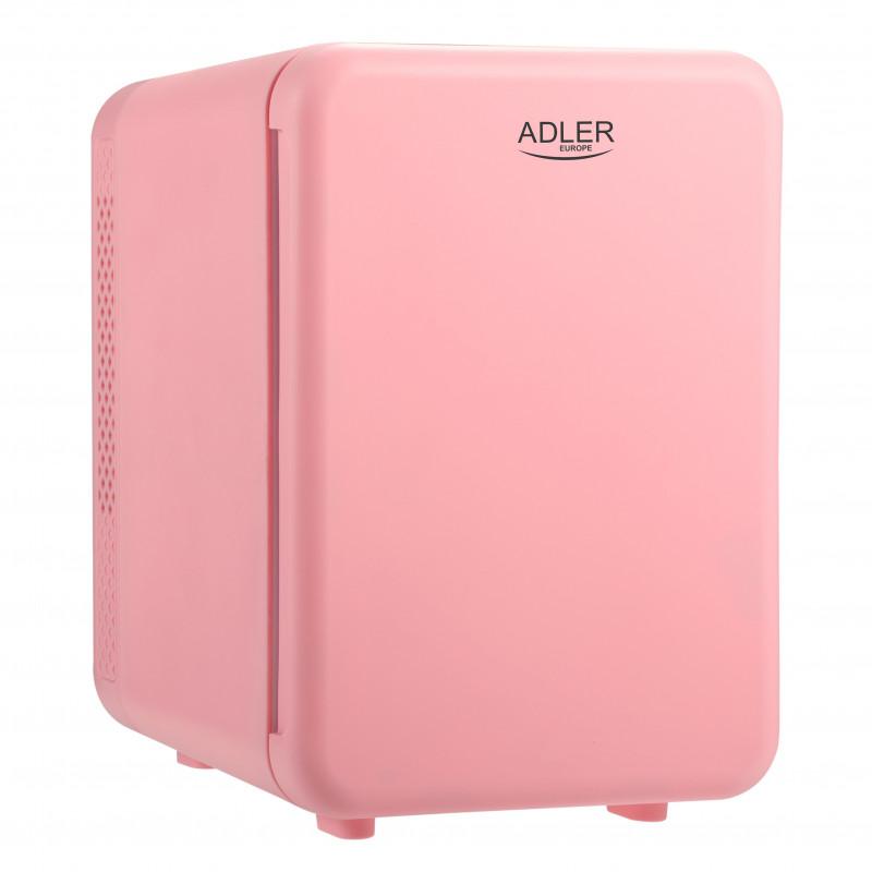 Хладилник мини Adler AD 8084p, 12V/220V, 32-42 W, 4 L, Отопление/Охлаждане, Розов