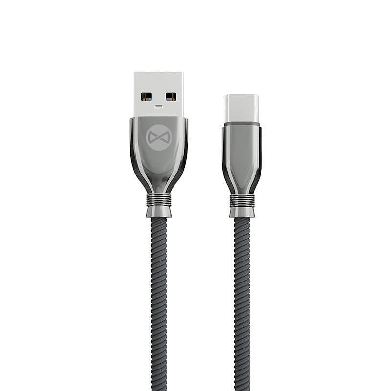 Кабел данни Forever USB- USB-C Tornado 3A, 1 м черен