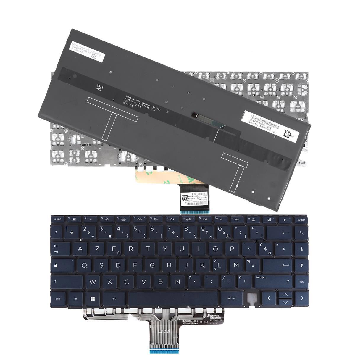 Клавиатура за лаптоп HP Spectre X360 14-EA 14-EB 14-AE Синя без Рамка с Малък Ентър с Подсветка | JAR Computers Клавиатура за лаптоп HP Spectre X360 14-EA 14-EB 14-AE Синя без Рамка с Малък Ентър с Подсветка