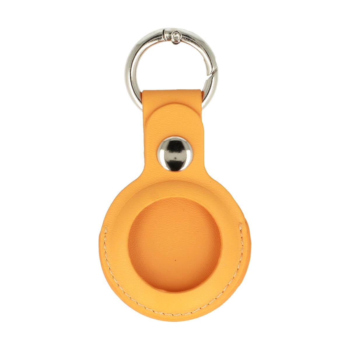 Ключодържател от изкуствена кожа за Apple AirTag - Tel PU Leather Keyring (оранжев) | JAR Computers Ключодържател от изкуствена кожа за Apple AirTag - Tel PU Leather Keyring (оранжев)