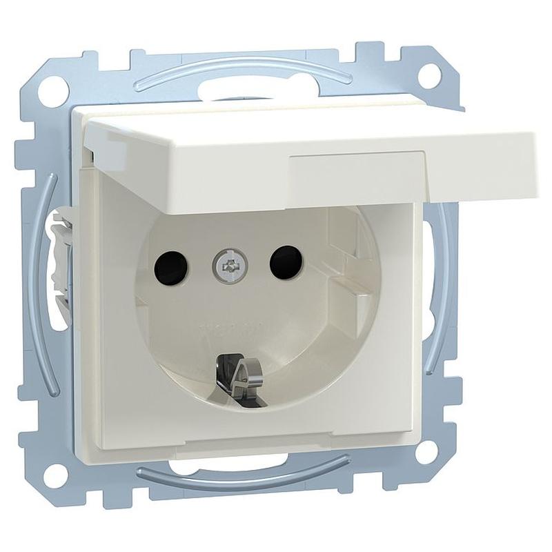 Контакт шуко механизъм 16A с лицев панел IP44 Полярно бяло System M - Schneider Electric Merten System M MEG2414-0319 | JAR Computers Контакт шуко механизъм 16A с лицев панел IP44 Полярно бяло System M - Schneider Electric Merten System M MEG2414-0319