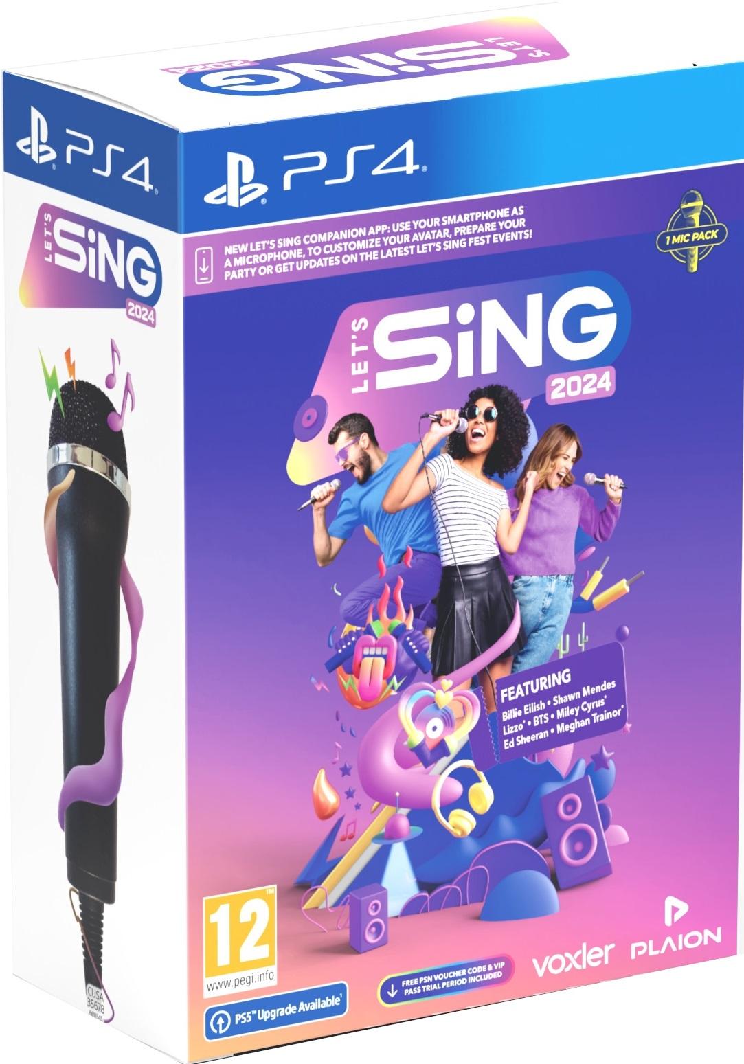 Let's Sing 2024 + 1 Microphone Bundle (PS4)