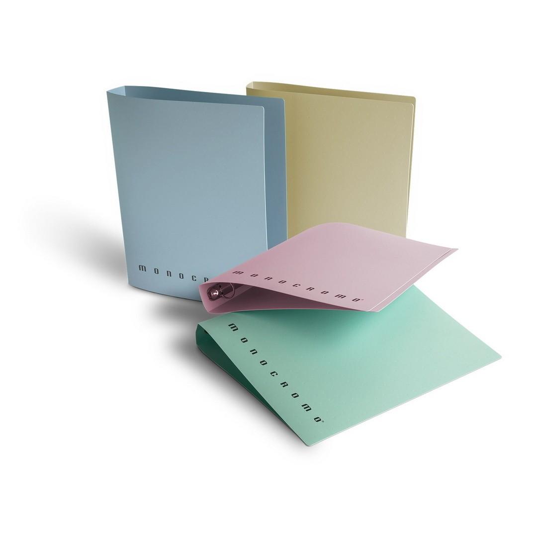 Папка с 4 ринга PIGNA Monocromo Pastel, A4, 40 мм, D30 мм, РР, синя | JAR Computers Папка с 4 ринга PIGNA Monocromo Pastel, A4, 40 мм, D30 мм, РР, синя