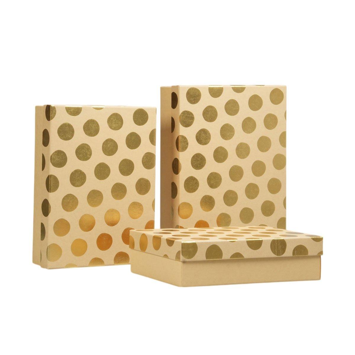 Подаръчна кутия, златни топчета, кафява, 3 броя | JAR Computers Подаръчна кутия, златни топчета, кафява, 3 броя