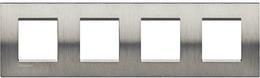 Рамка 4х2 мод. метална правоъгълна Brushed steel LL Bticino | JAR Computers Рамка 4х2 мод. метална правоъгълна Brushed steel LL Bticino