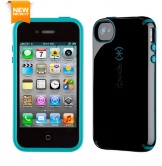 Хибриден гумиран кейс за iPhone 4/4S - Speck CandyShell (черен-син) | JAR Computers Хибриден гумиран кейс за iPhone 4/4S - Speck CandyShell (черен-син)