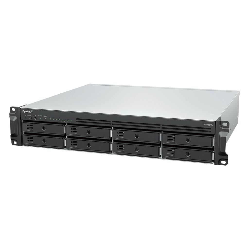 12-bay Synology NAS Server for  Small and Medium Business( 8 bays on base, expandable to 12 with RX418), redundant PSU, Rackmount RS1226RP+